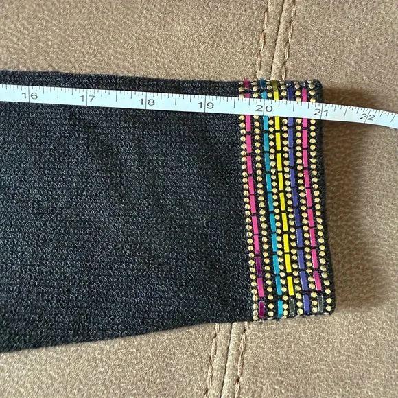 St John Evening Gorgeous Jacket black with multicolored paillettes pockets Sz 6 - Picture 8 of 12